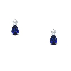 Λευκόχρυσα σκουλαρίκια σταγόνες Κ14