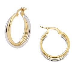 Χρυσά σκουλαρίκια κρίκοι Κ14