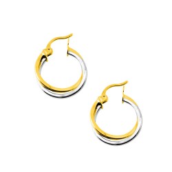 Χρυσά σκουλαρίκια κρίκοι Κ14