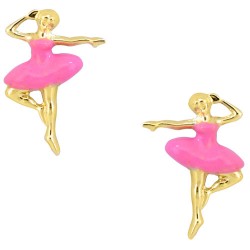 Χρυσά παιδικά σκουλαρίκια μπαλαρίνες Κ14