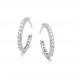 Λευκόχρυσα σκουλαρίκια κρικάκια Κ14 με ζιργκόν