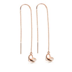 Σκουλαρίκια από ροζ χρυσό Κ9