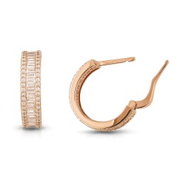 Σκουλαρίκια κρίκοι από ροζ χρυσό Κ14