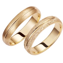 Σετ βέρες από κίτρινο χρυσό 14 καρατίων