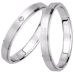 Σετ βέρες από λευκό χρυσό 14 καρατίων