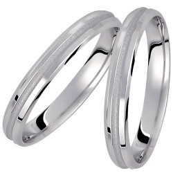 Σετ λευκόχρυσες βέρες Κ14