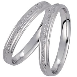 Σετ λευκόχρυσες βέρες Κ14