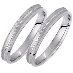 Σετ λευκόχρυσες βέρες Κ14