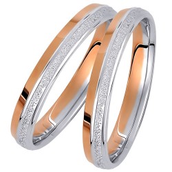 Σετ Χρυσές δίχρωμες βέρες Κ14