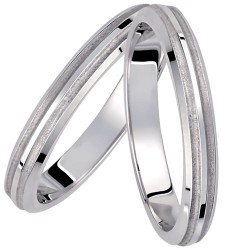 Σετ λευκόχρυσες βέρες Κ14