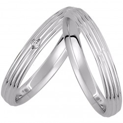 Σετ Λευκόχρυσες βέρες Κ14