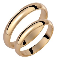 Σετ Κλασικές βέρες από κίτρινο χρυσό Κ14