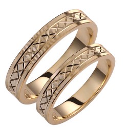 Σετ βέρες από κίτρινο χρυσό Κ14