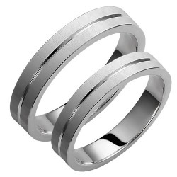 Σετ λευκόχρυσες βέρες Κ14