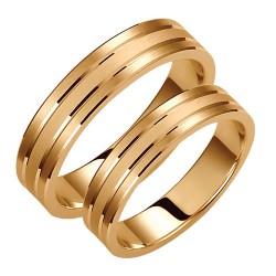 Σετ βέρες από κίτρινο χρυσό Κ14