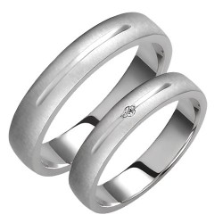 Σετ λευκόχρυσες βέρες Κ14