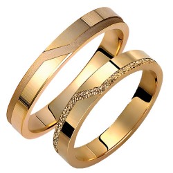 Σετ βέρες χρυσές Κ9