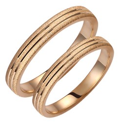 Σετ χρυσές βέρες γάμου αρραβώνα Κ14