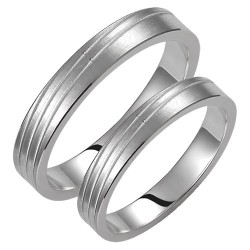 Σετ λευκόχρυσες βέρες Κ14