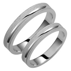 Σετ λευκόχρυσες βέρες Κ14