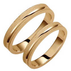 Σετ βέρες από κίτρινο χρυσό Κ14