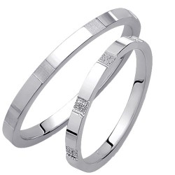 Λευκόχρυσες βέρες Κ14