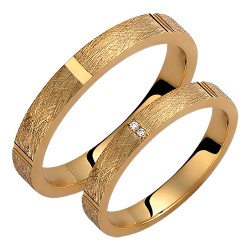 Σετ βέρες από κίτρινο χρυσό Κ14