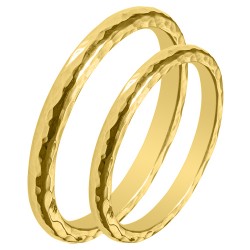 Maschio Femmina σετ χρυσές σφυρήλατες βέρες Κ14