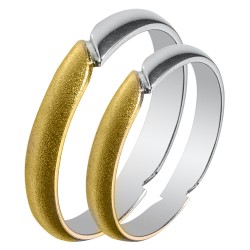 Maschio Femmina σετ χρυσές δίχρωμες βέρες Κ14