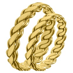 Maschio Femmina σετ χρυσές βέρες Κ14 