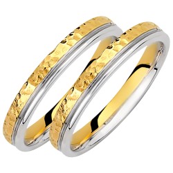 Σετ χρυσές δίχρωμες βέρες Κ14