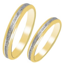 Σετ χρυσές δίχρωμες βέρες Κ14