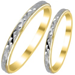 Σετ χρυσές δίχρωμες βέρες Κ14