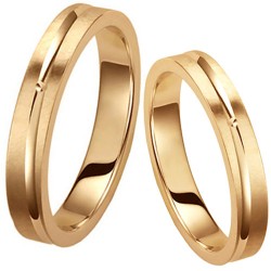 Σετ βέρες από κίτρινο χρυσό 14 καρατίων