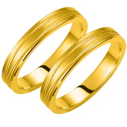 Σετ βέρες από κίτρινο χρυσό 14 καρατίων