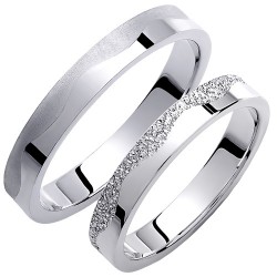 Βέρες από λευκό χρυσό 14 καρατίων