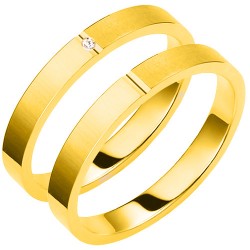 Σετ βέρες από κίτρινο χρυσό 14 καρατίων