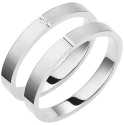 Σετ βέρες από λευκό χρυσό 14 καρατίων