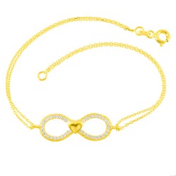Χρυσό βραχιόλι άπειρο Κ14
