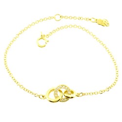 Χρυσό βραχιόλι Κ14 με ζιργκόν