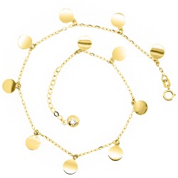 Χρυσό βραχιόλι ποδιού Κ14