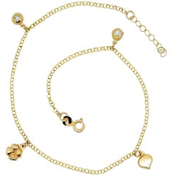 Χρυσό βραχιόλι ποδιού Κ14