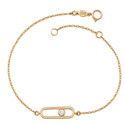 Χρυσό βραχιόλι Κ9 με ζιργκόν