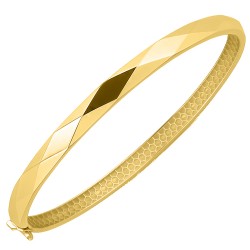 Χρυσό βραχιόλι χειροπέδα Κ14