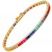 Χρυσό βραχιόλι ριβιέρα rainbow Κ14