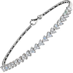 Λευκόχρυσο νυφικό βραχιόλι Κ14