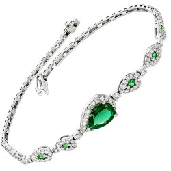 Λευκόχρυσο βραχιόλι σταγόνες Κ14