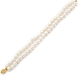 Βραχιόλι με μαργαριτάρια και χρυσό κούμπωμα Κ14