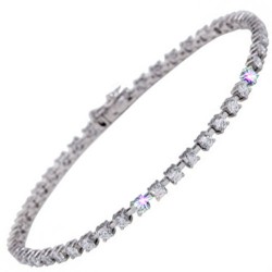 Λευκόχρυσο βραχιόλι ριβιέρα Κ14