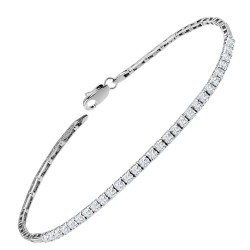 Λευκόχρυσο βραχιόλι Κ14 με ζιργκόν
